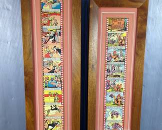 Popeye Toreador And Pelea De Gallos Spanish Comic Strips, Framed And Matted