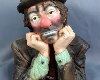 Emmett Kelly Jr Sad Hobo Clown Bust