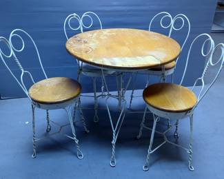 Ice Cream Parlor Table and Chair Set