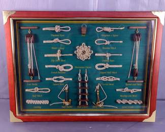 Framed Nautical Knot Display