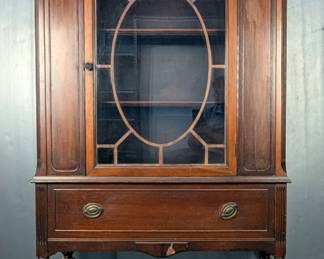Curio Cabinet with Glass Door and Drawer