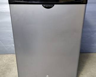 Stainless Steel Frigidaire Compact Refrigerator, Power On