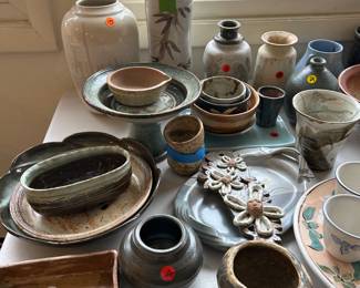 Large Variety of Home Made Pottery 