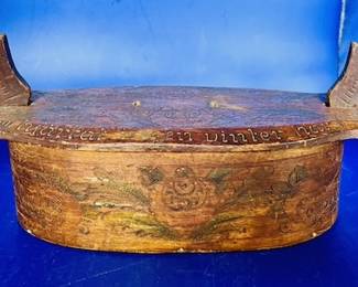 Antique Folk Art Swedish Bride's Box