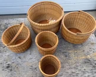 Signed Nantucket Baskets by David Lawrence