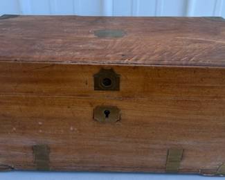 Seaman's Small Diminutive Brass Bound Camphor Chest.