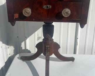 Federal Mahogany Two Drawer Work Table