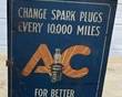 Rare Antique AC Delco Spark Plug Display Cabinet