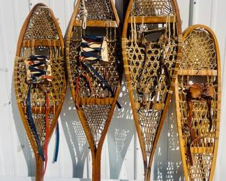 Two Vintage Pairs of Snowshoes