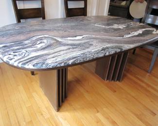 MCM granite top kitchen table
