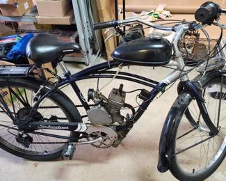 vintage Schwinn Jaguar mens bicycle with motor