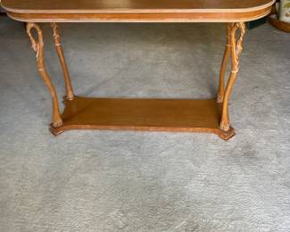 Console Table with carved legs 52”L x 30”H x 17”W $80.