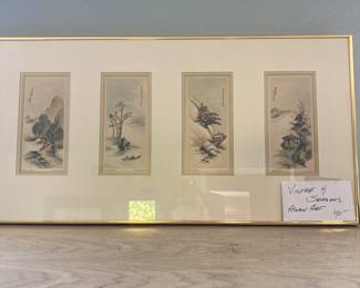 Asian Artwork Four Seasons Framed 36” L x 18”h $40.