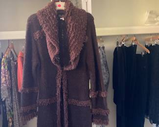 Brown woven knit topper $35.00
