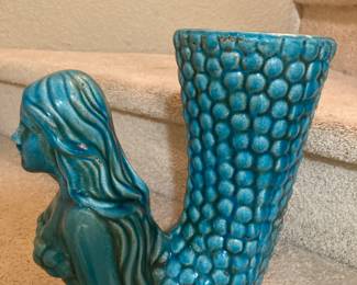 Ceramic mermaid vase $25.