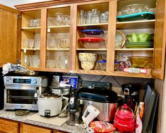 MORE MODERN APPLIANCES, GLASSWARE.