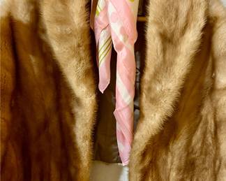 Mink stole wrap
