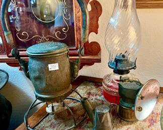 COAL MINER'S LAMP, RAILROAD LAMP.