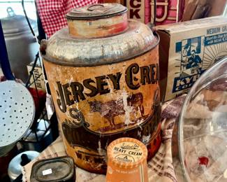 JERSEY CREAM ANTIQUE CANISTER.