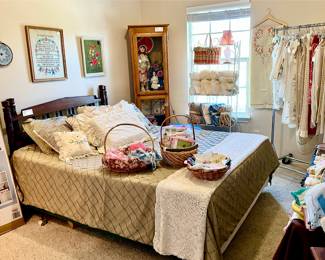 Vintage dolls and linens