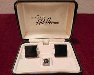 
Vintage Styled By Fifth Avenue Cufflinks & Tie Tack Set