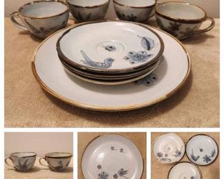 Ken Edwards Pottery Tonala Cups & Dishes