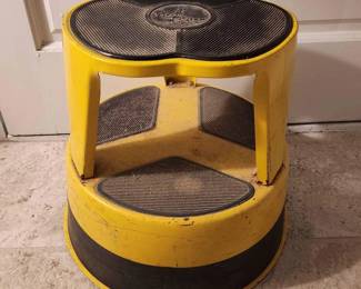 Vintage Cramer Kik Step Step Stool - Yellow & Black