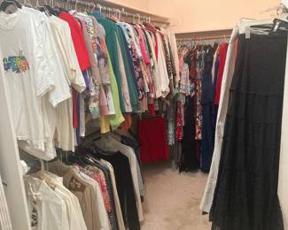 So many clothes! Mostly size M womens. LOTS of Talbots!