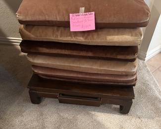Mid-century modern pillow set with chest board base 1960s