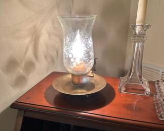 Vintage hurricane lamp