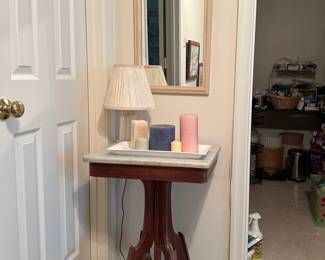 Antique marble top accent table