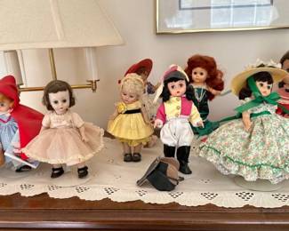 Collection of Madame Alexander Dolls with boxes 