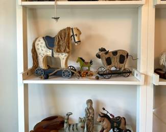 Vintage wooden pull-along toys