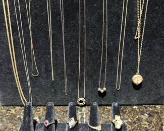 Gold necklaces