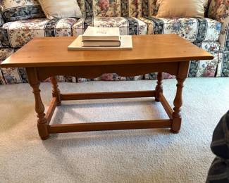 Vtg. solid wood coffee table/side table