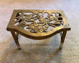 Brass small step stool