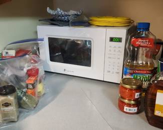 Microwave oven, spices, etc