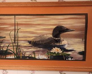 Needlepoint duck picture 