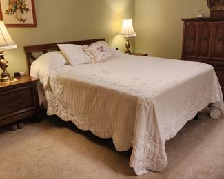 Practically new Sealy Posturpedic adjustable bed on an Ease frame, purchased in January of this year, beautiful bedding and pillows