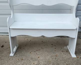 White Shaker style bench