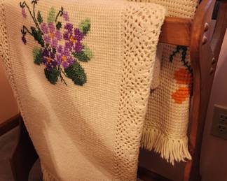 Quilt stand with hand made blankets