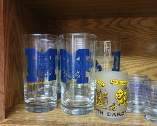 U of M and other vintage glasses 