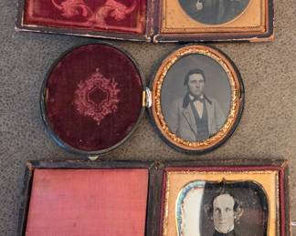 Ambrotype, daguerreotype, tin type photographs