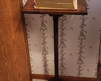 Bible and hand crafted stand