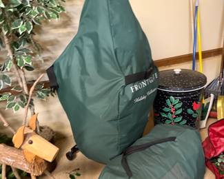 Frontgate Christmas tree on rolling stand