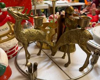 Vintage brass holiday decor