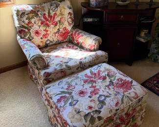 Drexel club chair and ottoman