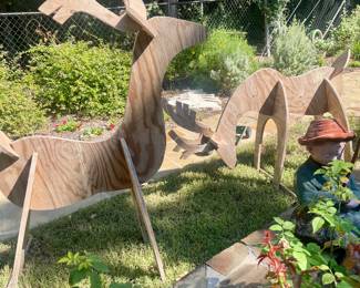 Large wood cutouts for yard