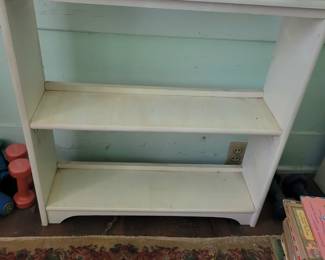 White wooden shelf