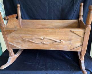 Wooden Handmade Baby Cradle